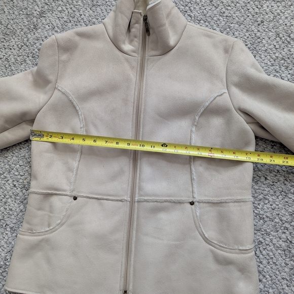 LEI Women's (Size Large)Cream/Tan Faux-Suede Teddy Jacket With Shearling Lining - Picture 4 of 16